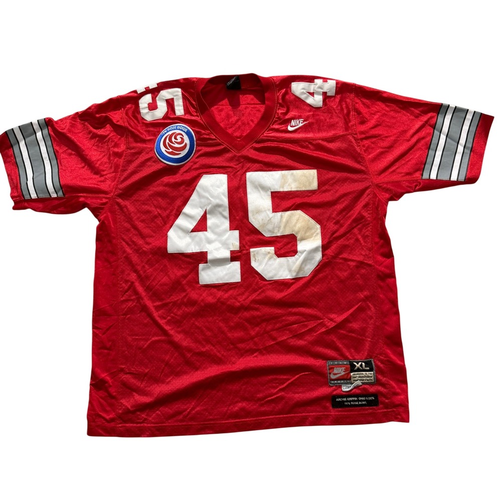 Vintage Nike Ohio State Archie Griffin 45 1974 Rose Bowl Jersey Red XL